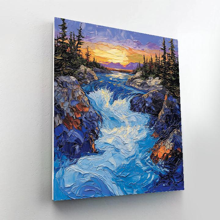 A.Y. Jackson Inspired Northern Shield Rapids paint by numbers