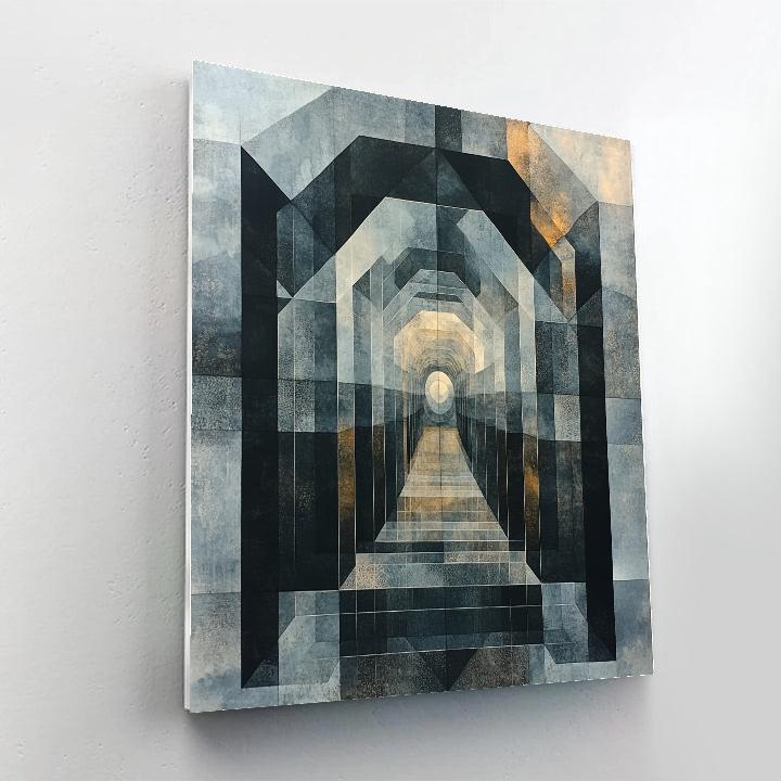 M.C. Escher Inspired Paradoxical Crystal Labyrinth Painting by numbers kit