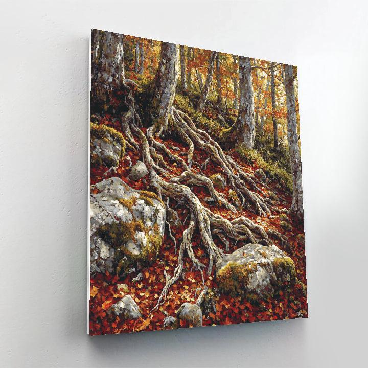 Arthur Lismer Inspired Twisted Root Study Paint by numbers art