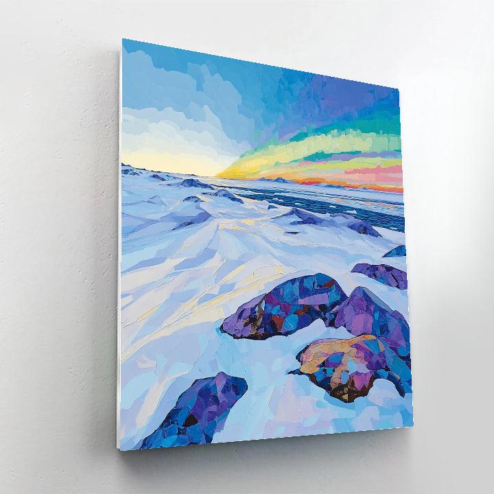 A.Y. Jackson Inspired Arctic Aurora Fields Painting by numbers kit