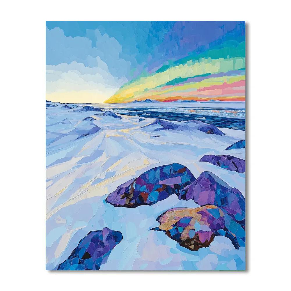 A.Y. Jackson Inspired Arctic Aurora Fields Painting by numbers kit