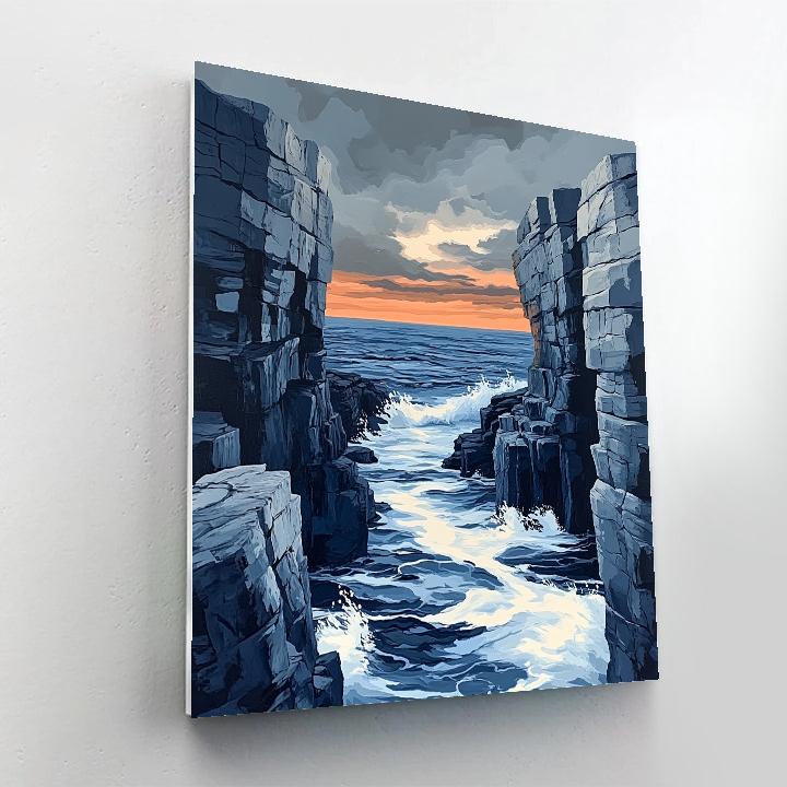 Arthur Lismer Inspired Storm Over Rocky Channels Paint by numbers art