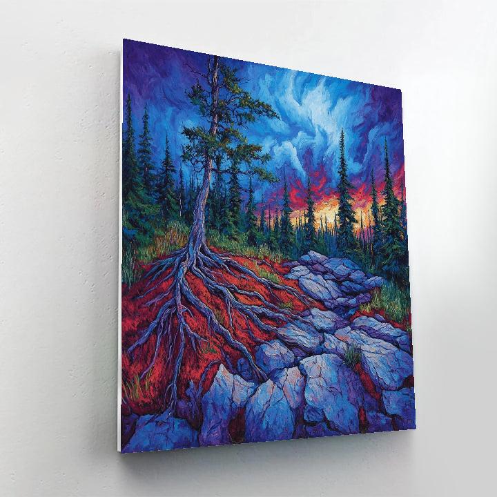 Arthur Lismer Inspired Twisted Roots And Windswept Pines Painting by numbers kit