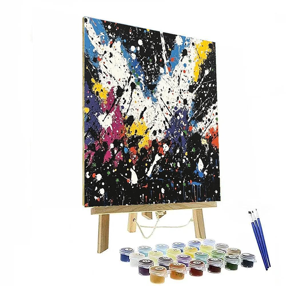 Jackson Pollock Inspired Energetic Music Concert Numbered painting kits