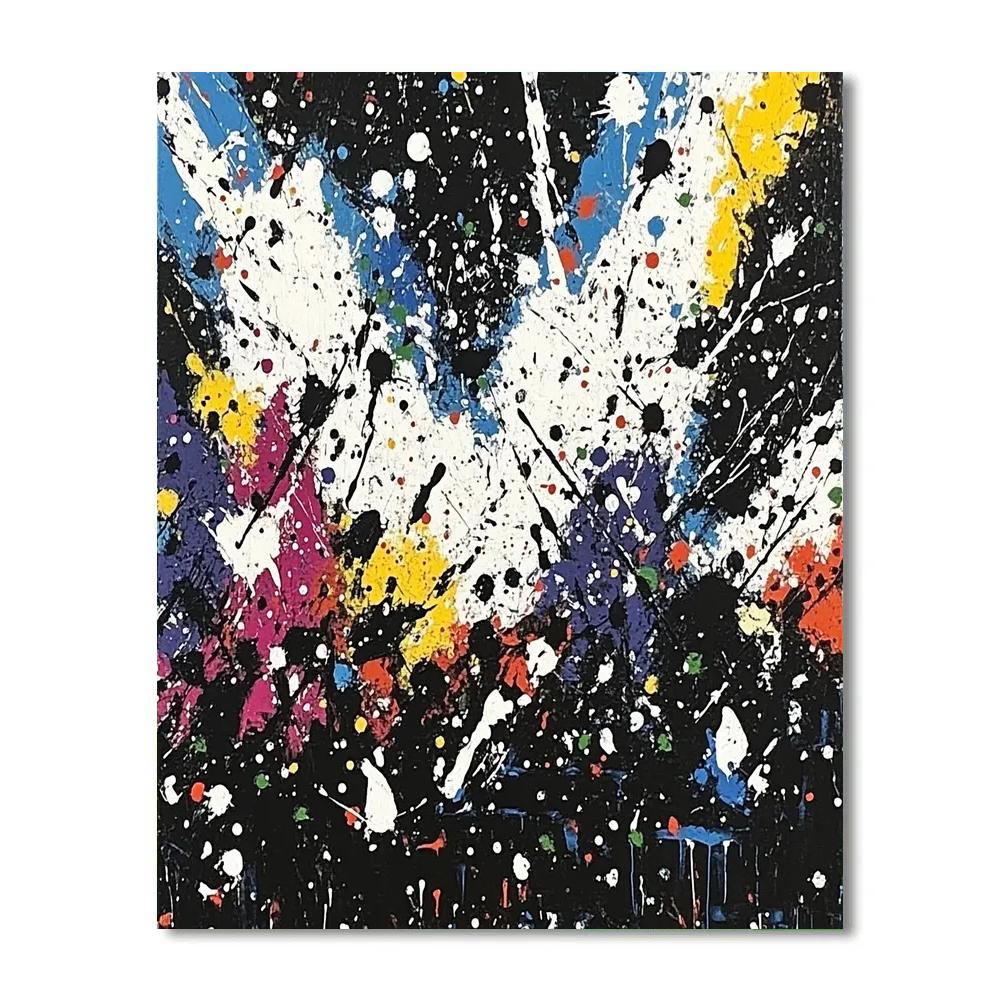 Jackson Pollock Inspired Energetic Music Concert Numbered painting kits