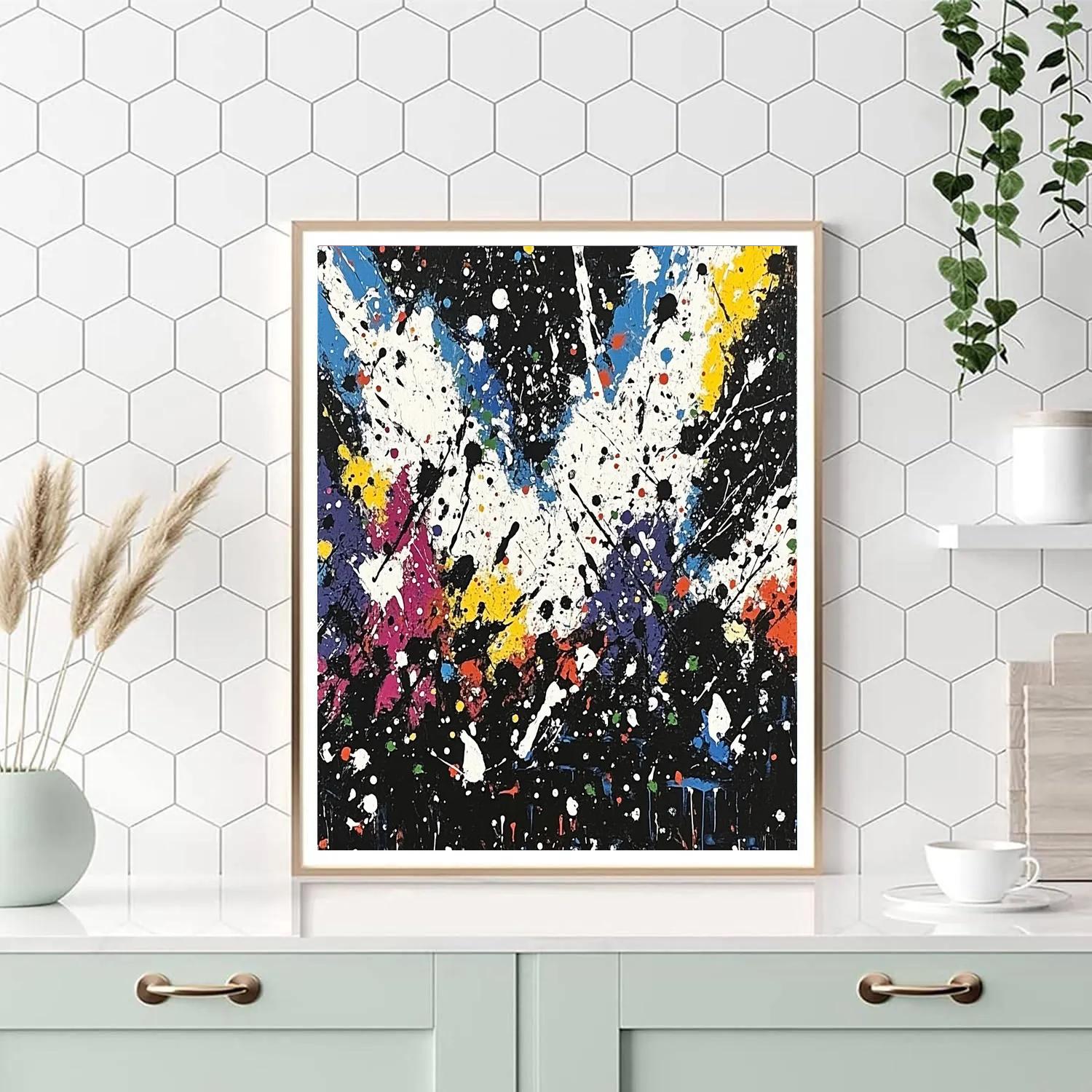 Jackson Pollock Inspired Energetic Music Concert Numbered painting kits