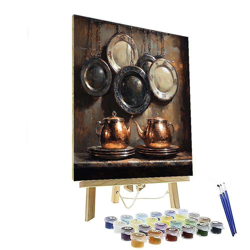Diego Velázquez Inspired Copper Kettle Arrangement Number painting
