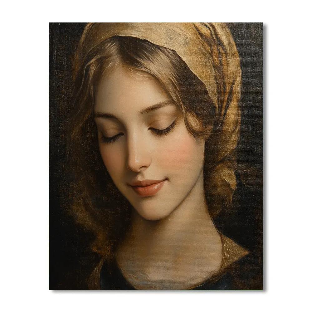 Leonardo Da Vinci Inspired Renaissance Portrait Study painting number kit