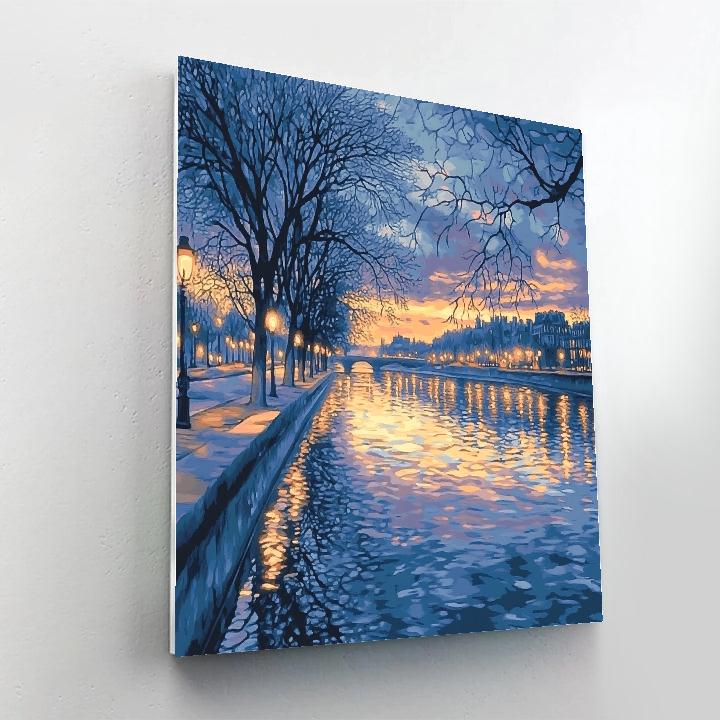 Claude Monet Inspired Twilight Reflections On The Seine Paint by numbers art