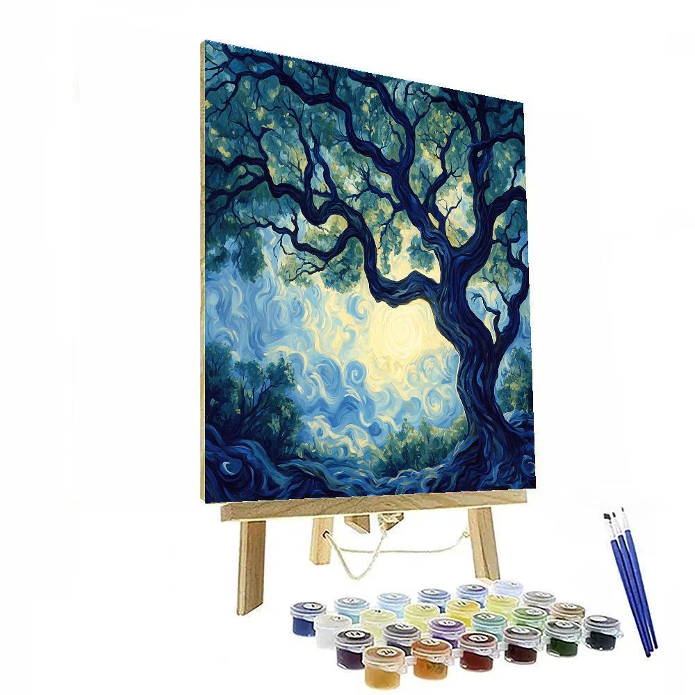 Edvard Munch Inspired Enchanted Forest Whispers Number painting