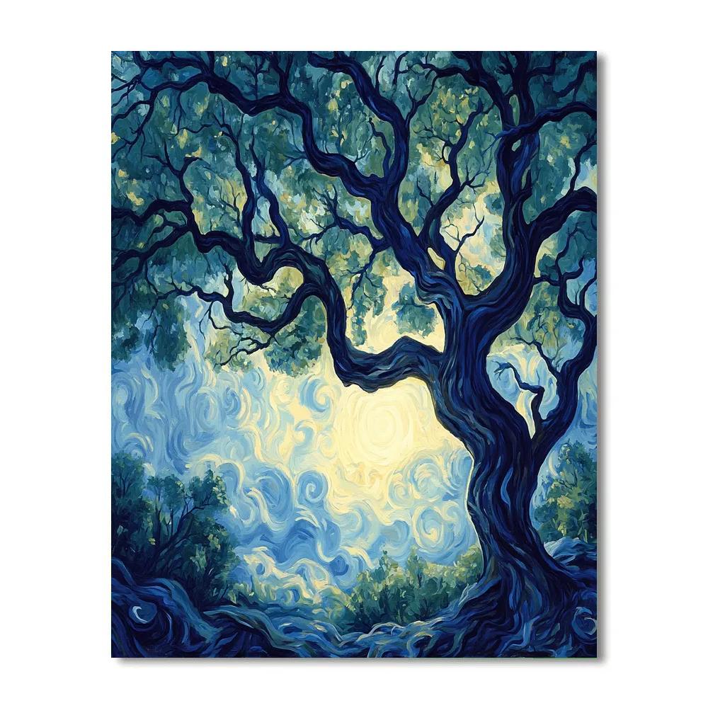 Edvard Munch Inspired Enchanted Forest Whispers Number painting