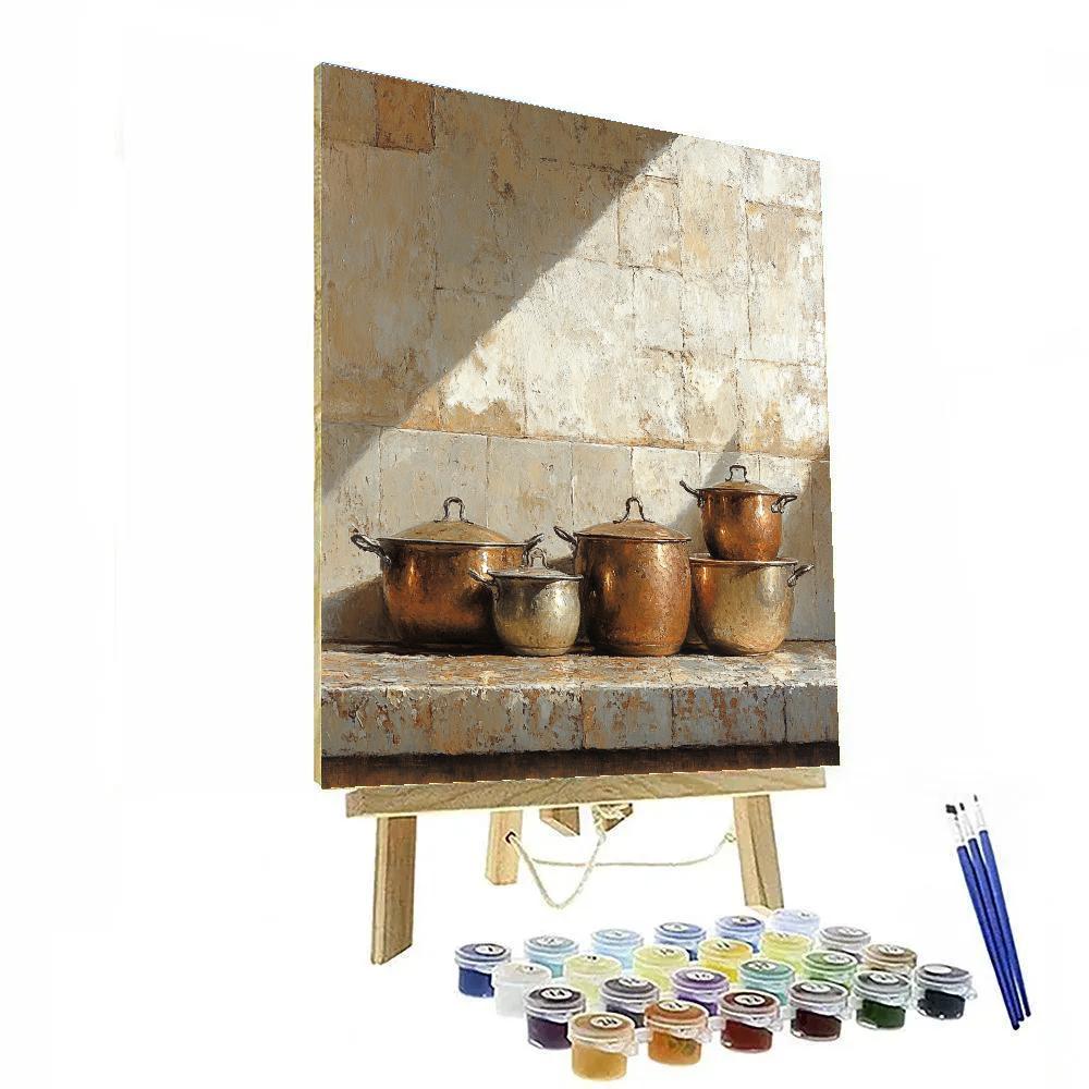 Diego Velázquez Inspired Copper Cookware Composition DIY paint by numbers