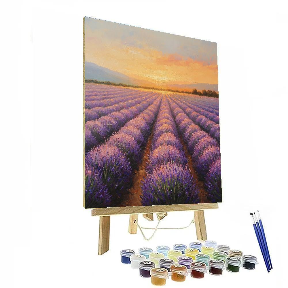 Monet Inspired Lavender Field Dream paint by color