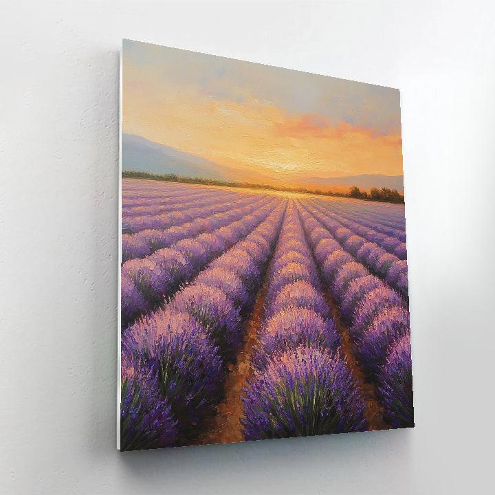 Monet Inspired Lavender Field Dream paint by color