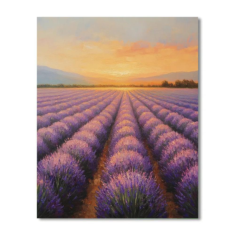 Monet Inspired Lavender Field Dream paint by color