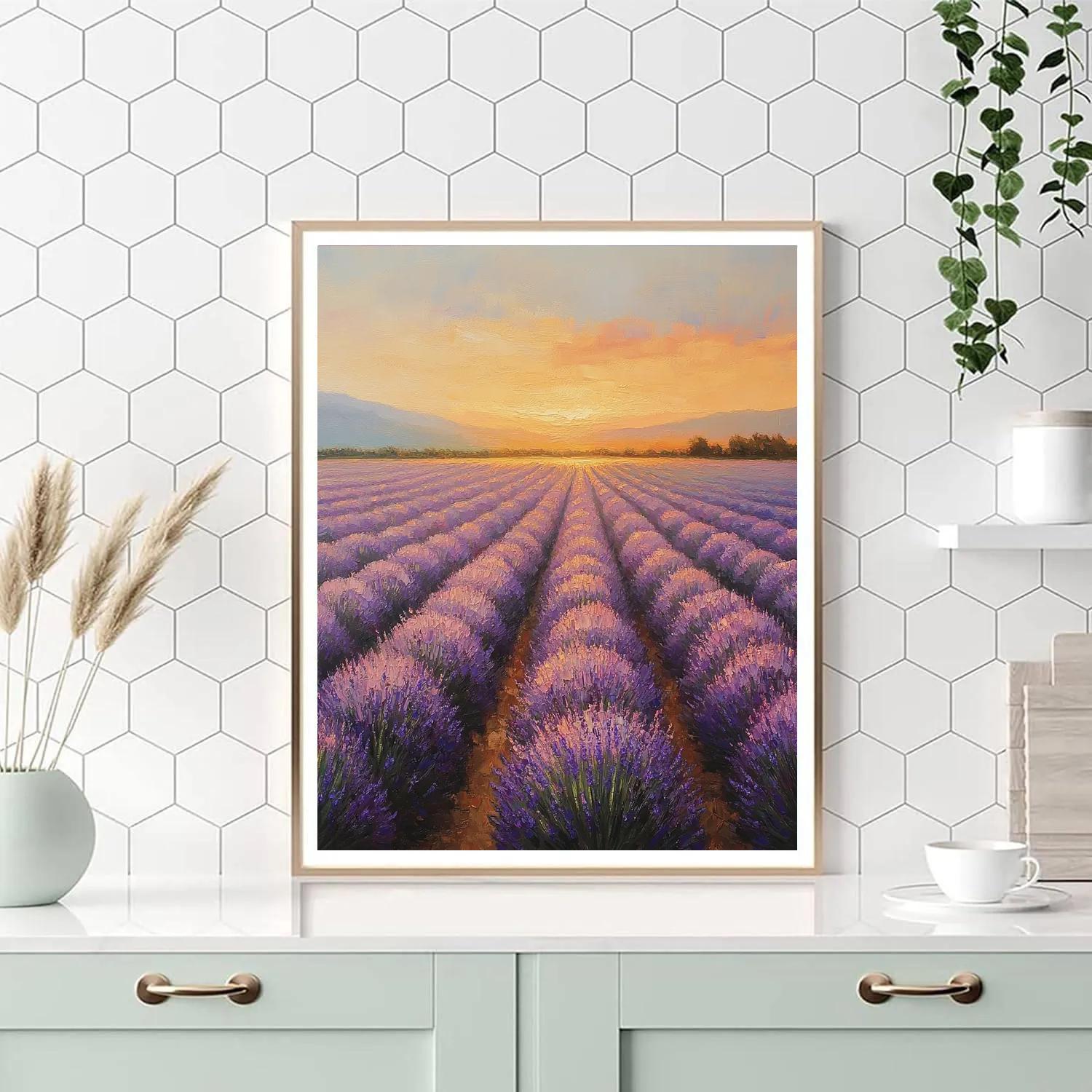 Monet Inspired Lavender Field Dream paint by color