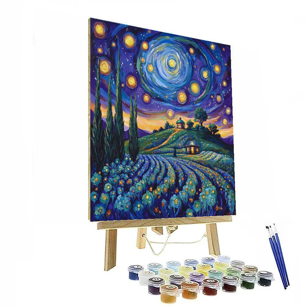Van Gogh Inspired Nebula Garden Painting by numbers kit