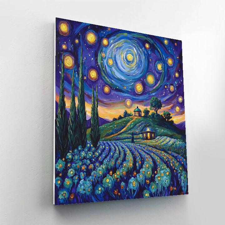 Van Gogh Inspired Nebula Garden Painting by numbers kit