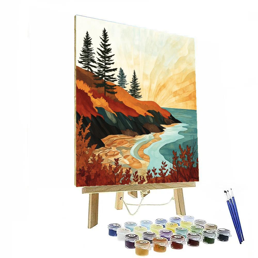 Franklin Carmichael Inspired Autumn Ridge With Golden Fens paint by numbers