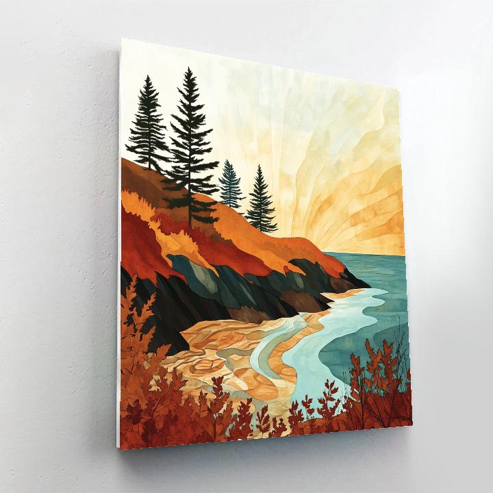 Franklin Carmichael Inspired Autumn Ridge With Golden Fens paint by numbers