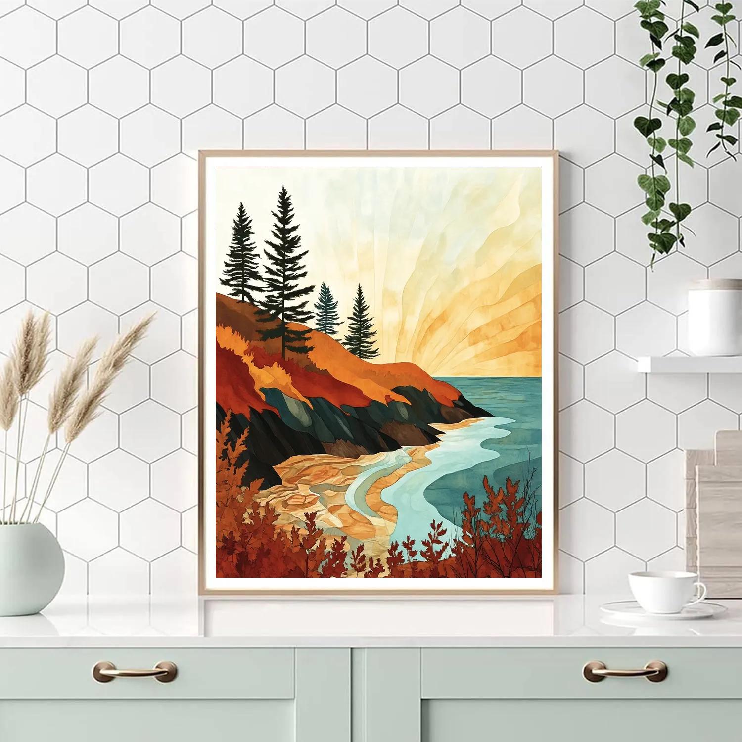 Franklin Carmichael Inspired Autumn Ridge With Golden Fens paint by numbers