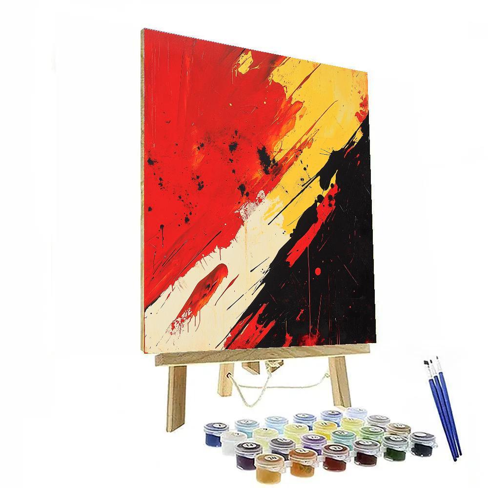 Jackson Pollock Inspired Electric Field Of Color paint by numbers