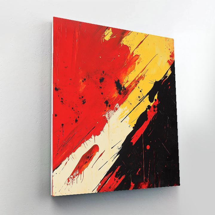 Jackson Pollock Inspired Electric Field Of Color paint by numbers