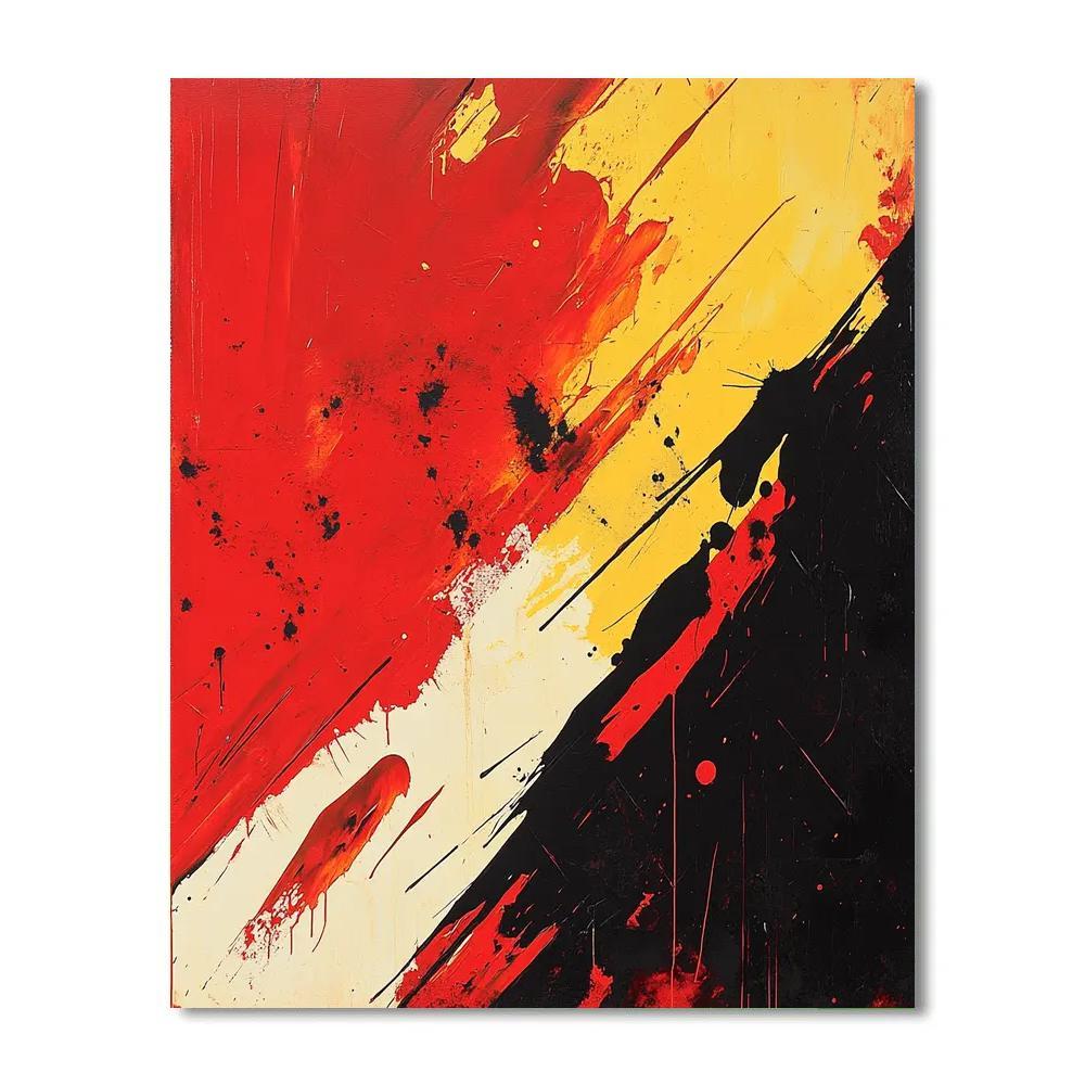 Jackson Pollock Inspired Electric Field Of Color paint by numbers