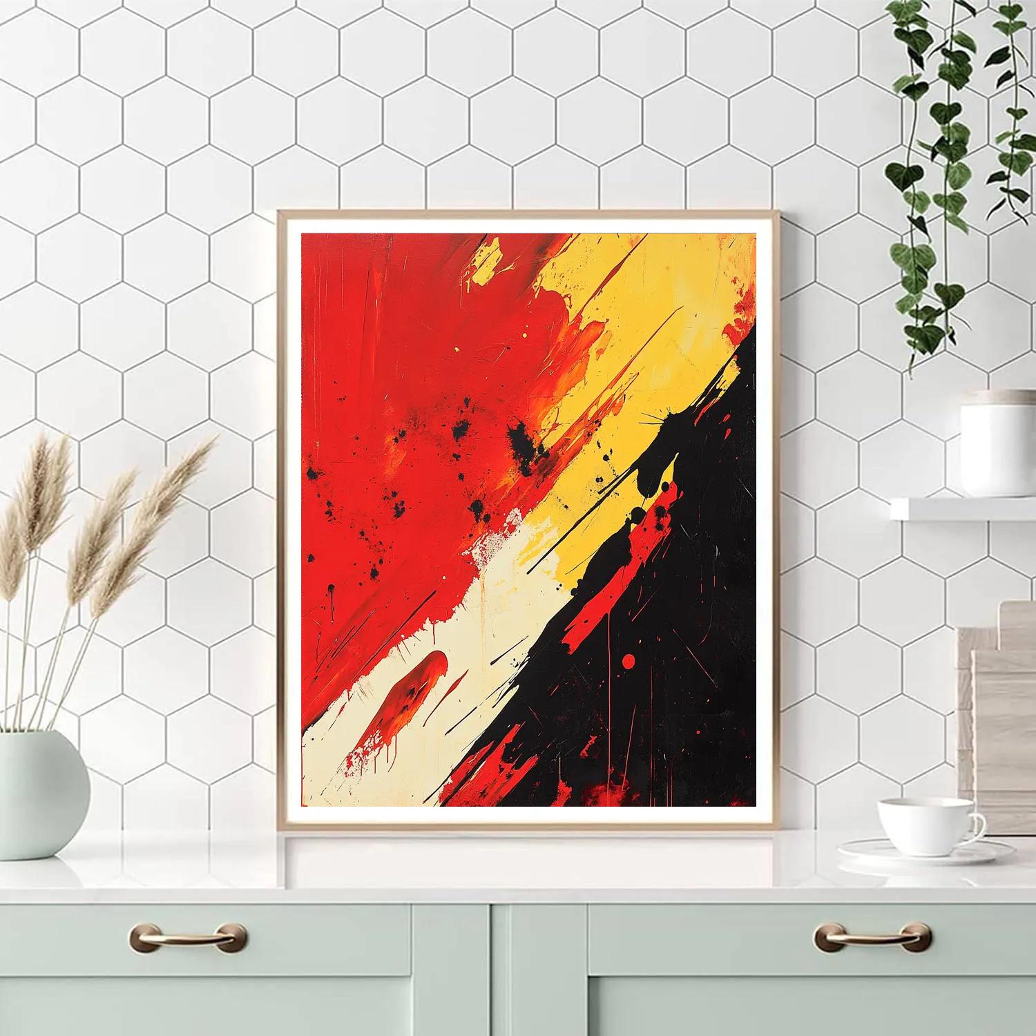 Jackson Pollock Inspired Electric Field Of Color paint by numbers