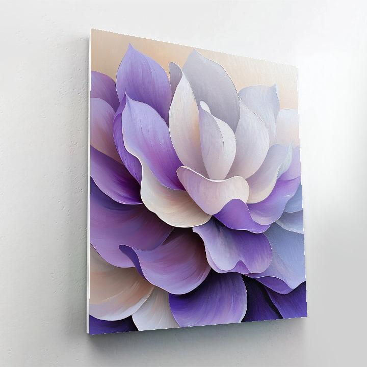 Georgia O Keeffe Inspired Lavender Bloom Abstraction Painting by numbers kit