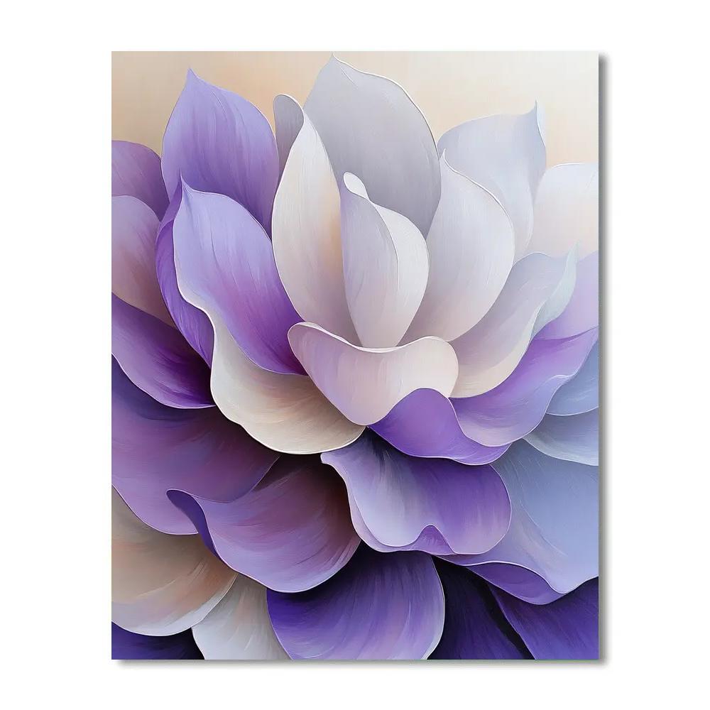 Georgia O Keeffe Inspired Lavender Bloom Abstraction Painting by numbers kit