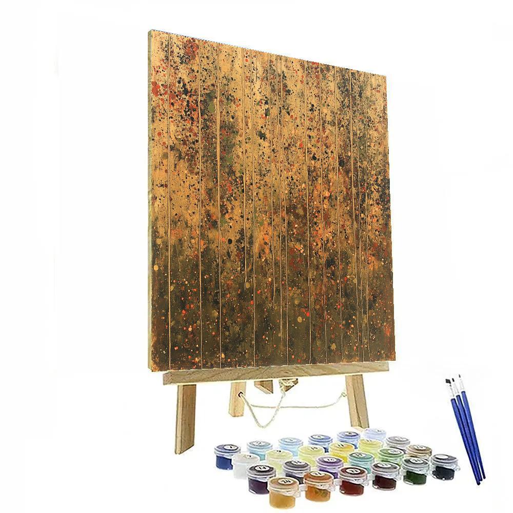Jackson Pollock Inspired Autumn Web Of Drips Numbered painting kits