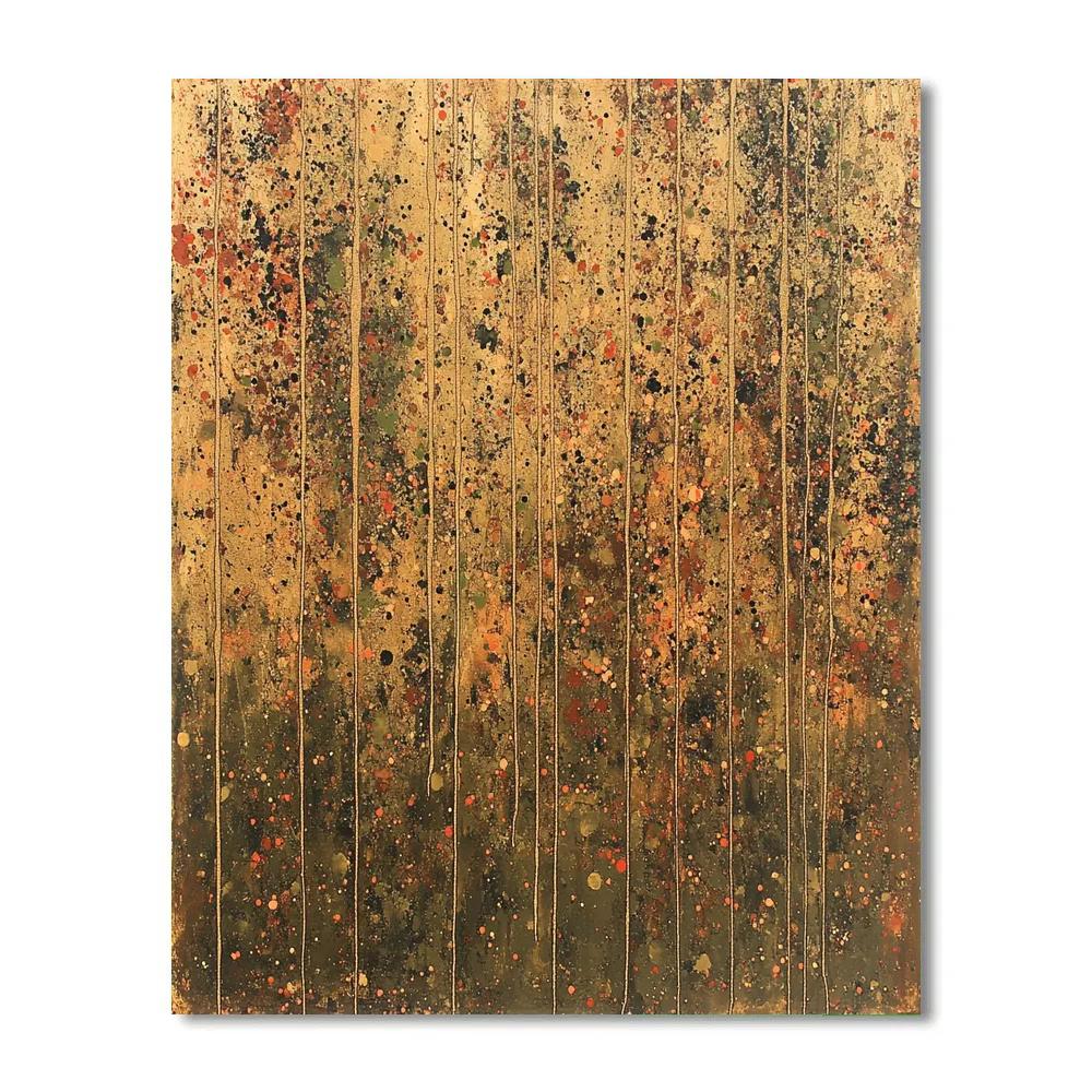 Jackson Pollock Inspired Autumn Web Of Drips Numbered painting kits