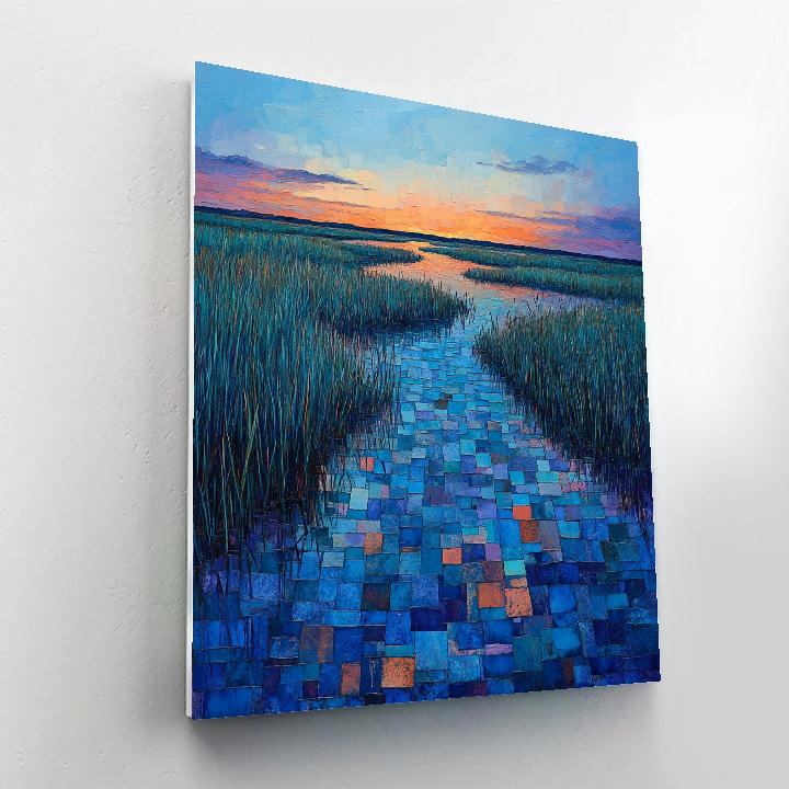 Jean-Paul Riopelle Inspired Mosaic Twilight Marsh Painting by numbers kit