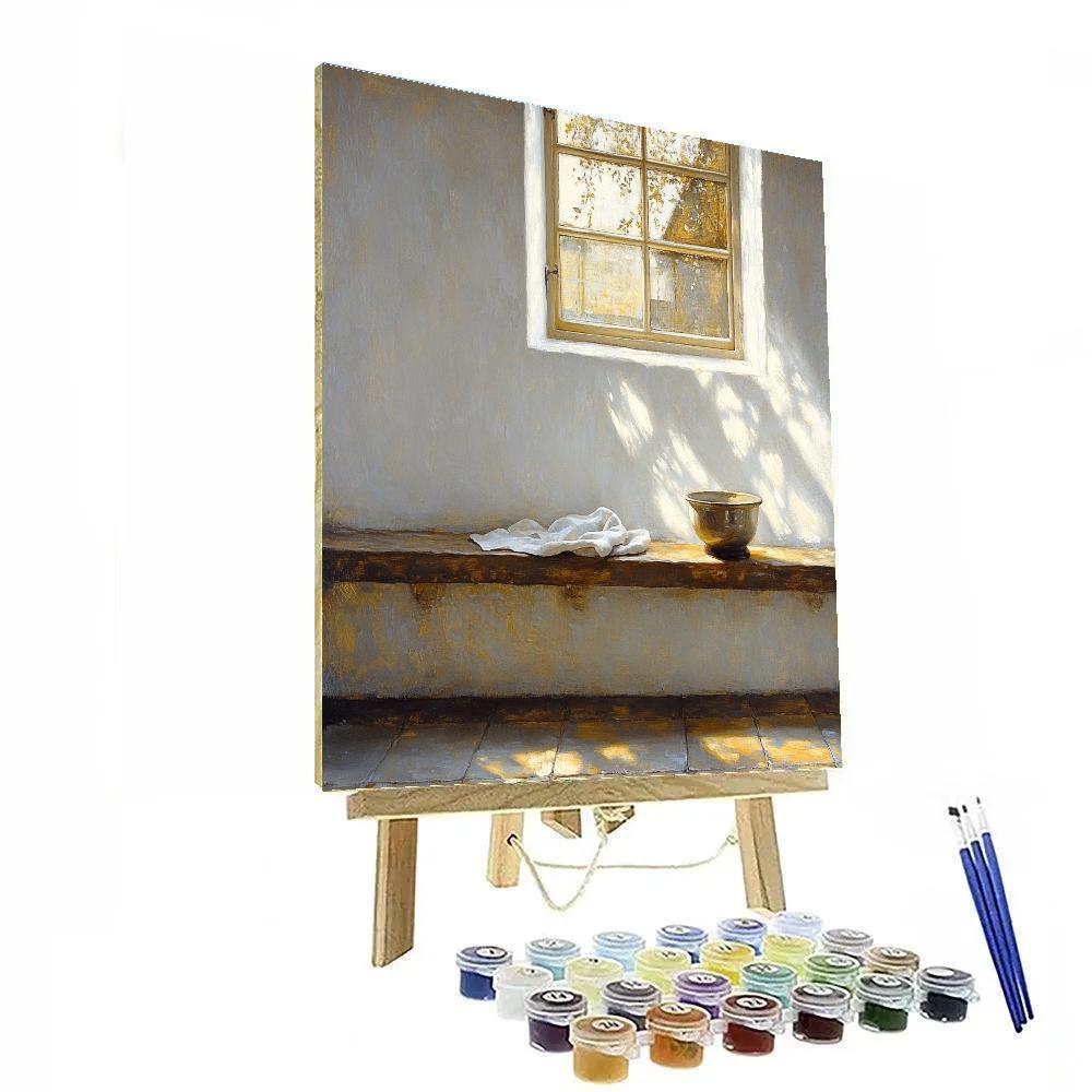 Johannes Vermeer Inspired Sunlit Delft Window Ledge Paint by numbers kits