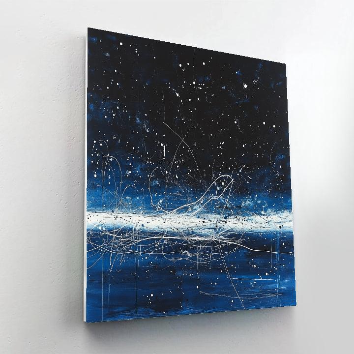Jackson Pollock Inspired Midnight Symphony Of Dripping Lines Painting by numbers kit