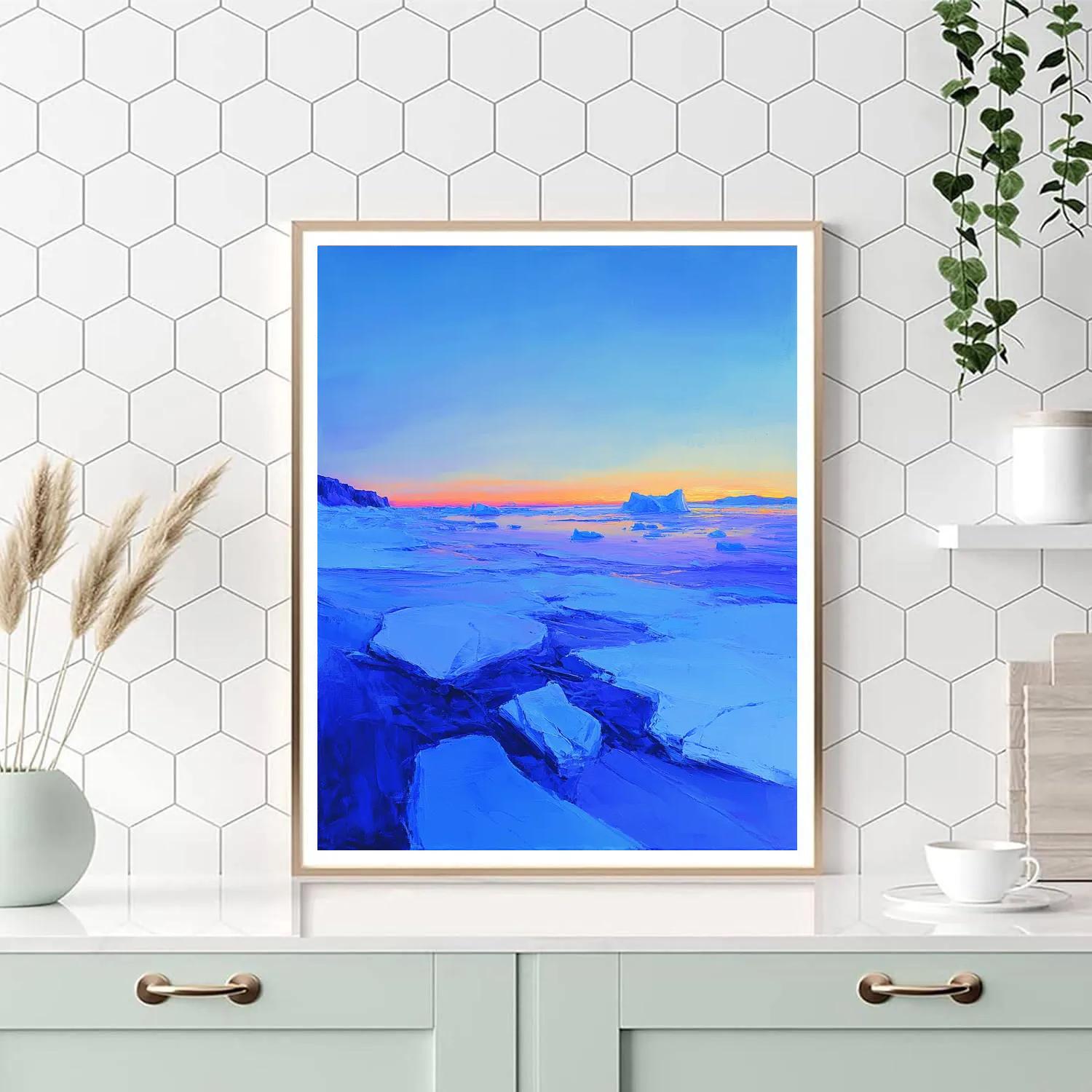 Lawren Harris Inspired Monumental Arctic Icefield Painting by numbers kit