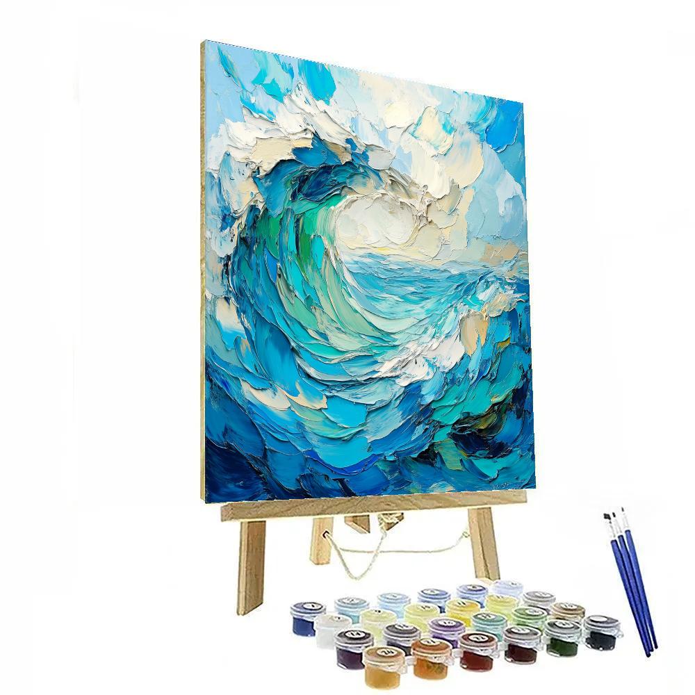 Jean-Paul Riopelle Inspired Vibrant Ocean Tides paint by numbers