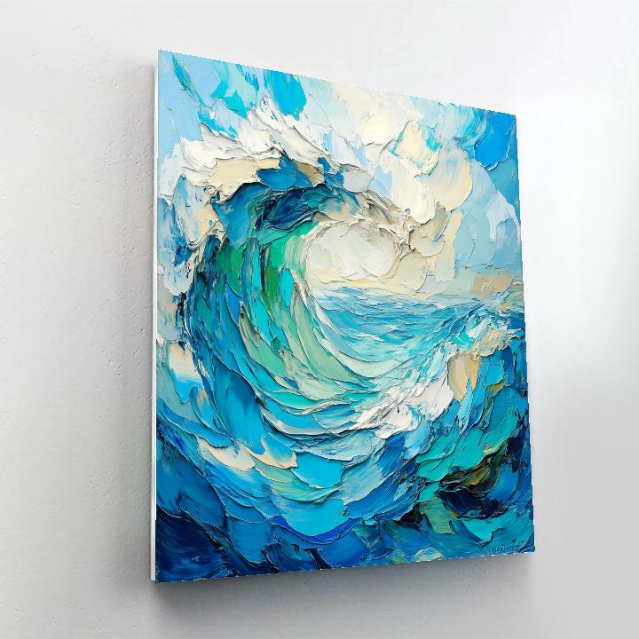 Jean-Paul Riopelle Inspired Vibrant Ocean Tides paint by numbers