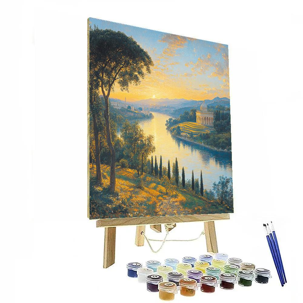 Raphael Inspired Luminous Arcadian Valley Number painting