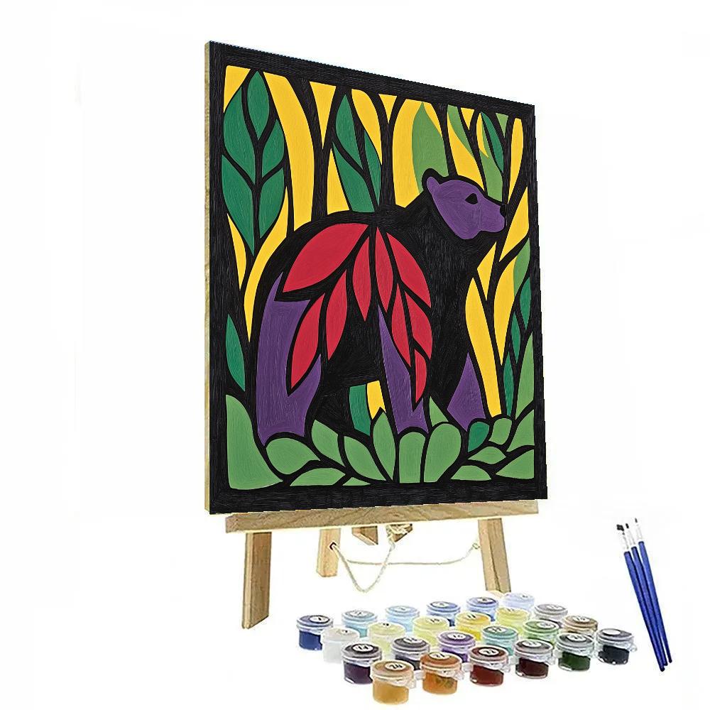 Norval Morrisseau Inspired Bear Spirit Of The Forest painting number kit
