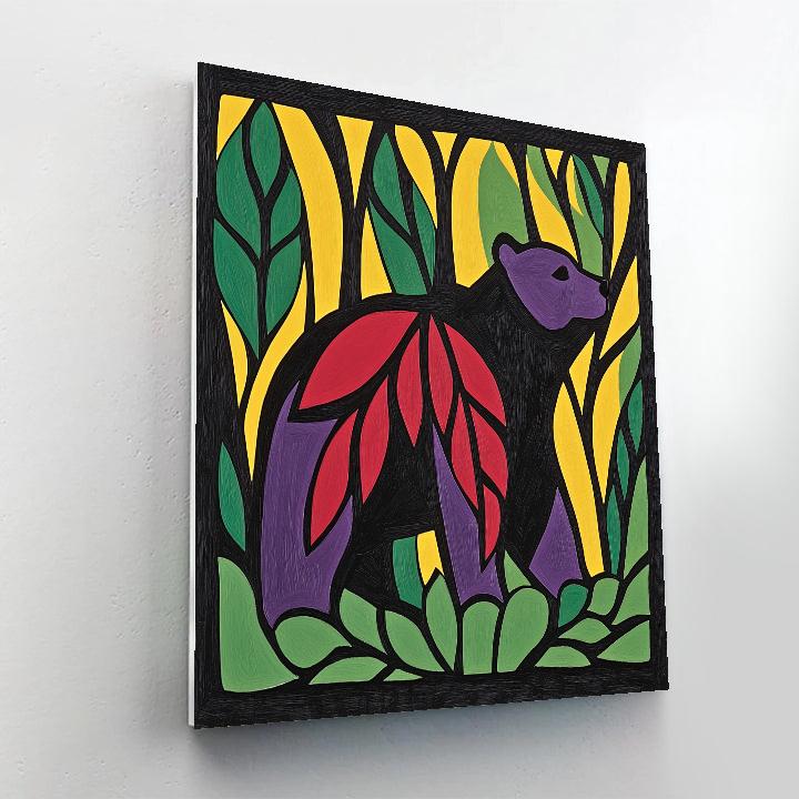 Norval Morrisseau Inspired Bear Spirit Of The Forest painting number kit