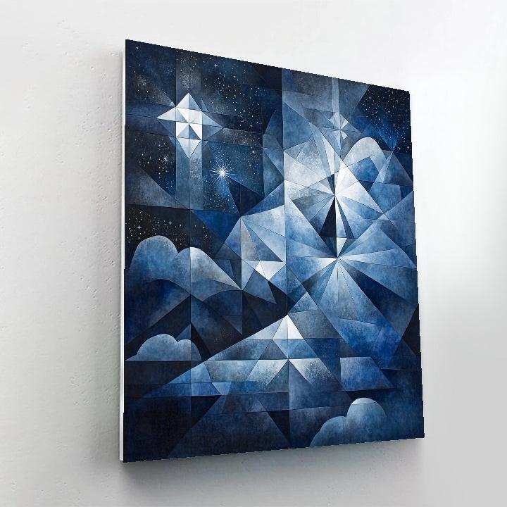 Pablo Picasso Inspired Geometric Nocturnal Sky Abstraction Paint by numbers kits