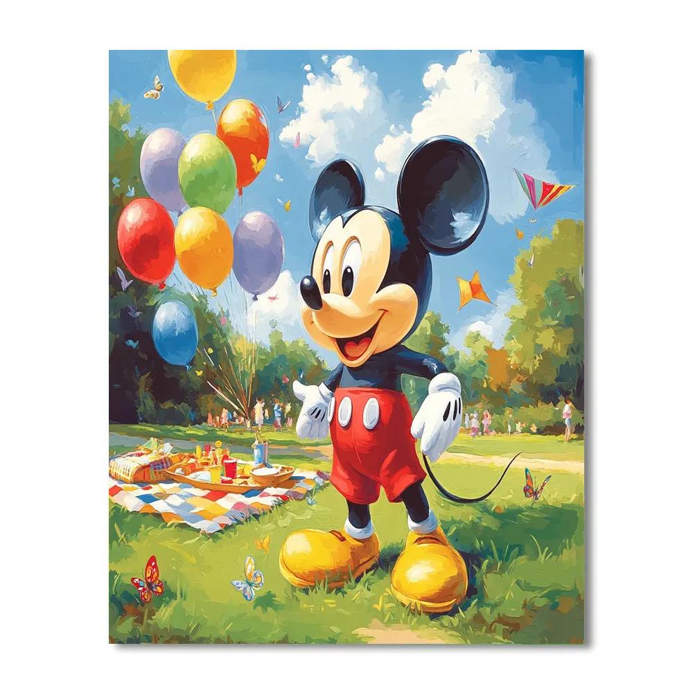 Adventure With Mickey Mouse Paint by numbers art