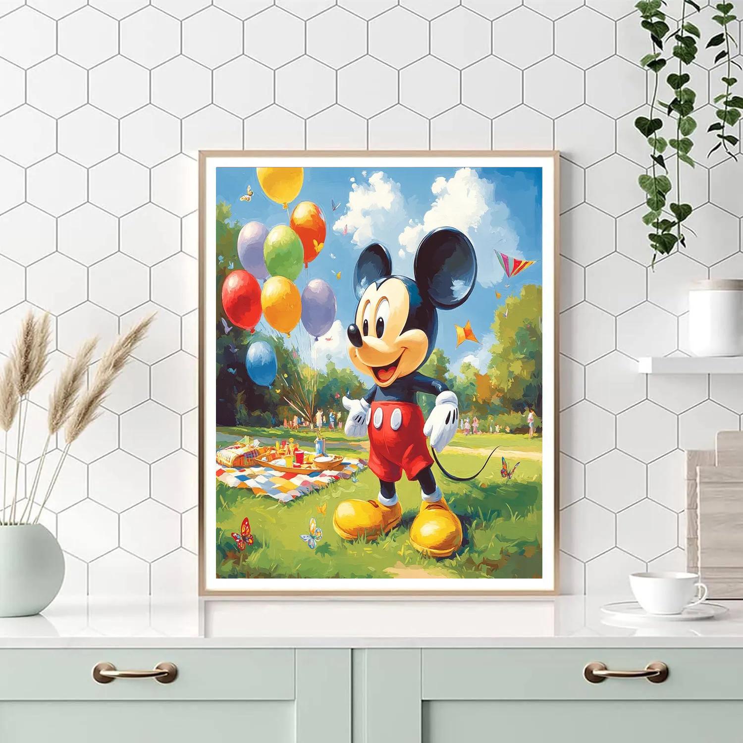 Adventure With Mickey Mouse Paint by numbers art