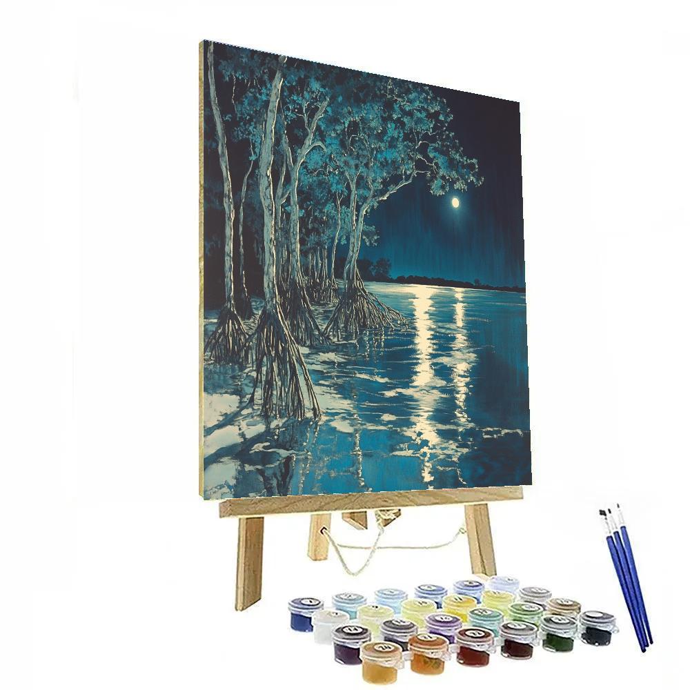 Edgar Degas Inspired Moonlit Mangrove Number painting