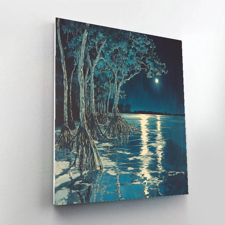 Edgar Degas Inspired Moonlit Mangrove Number painting