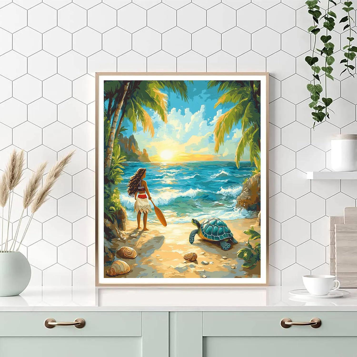 Moana Coastal Explorer DIY paint by numbers