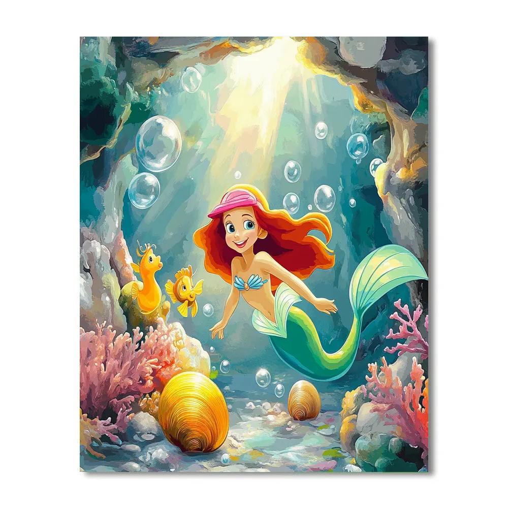 Ariel And Flounder Undersea Discovery Paint by numbers kits