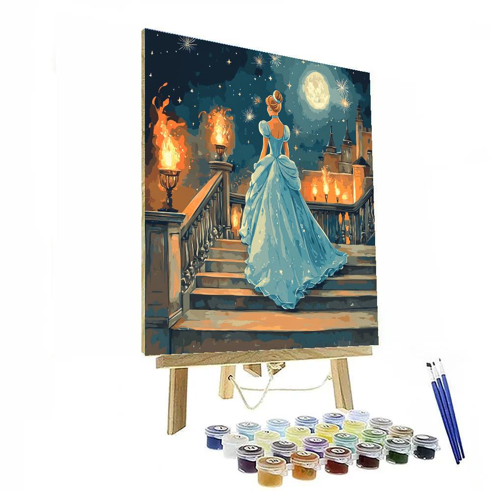 Cinderella Evening Ball Scene Paint by numbers art
